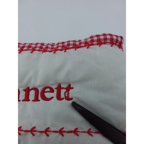 Pottery Barn Kids Stocking Santa Sleigh Bennett Holiday Christmas Quilted Grey - Picture 10 of 10